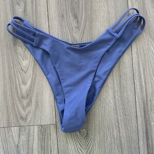 SHEIN Strappy Hip High Leg Swim Bikini Bottom Purple S NWOT